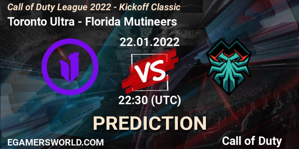 Toronto Ultra - Florida Mutineers: Maç tahminleri. 22.01.22, Call of Duty, Call of Duty League 2022 - Kickoff Classic