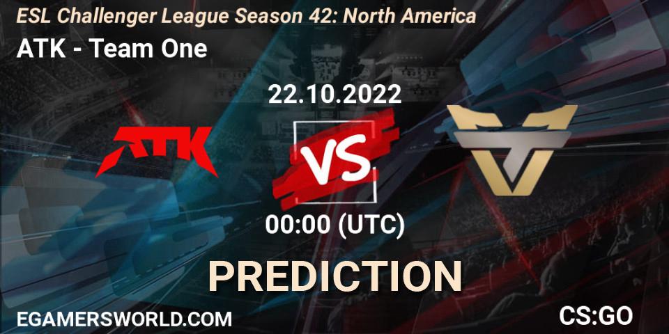 ATK - Team One: Maç tahminleri. 22.10.22, CS2 (CS:GO), ESL Challenger League Season 42: North America