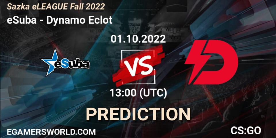 eSuba - Dynamo Eclot: Maç tahminleri. 01.10.2022 at 12:05, Counter-Strike (CS2), Sazka eLEAGUE Fall 2022
