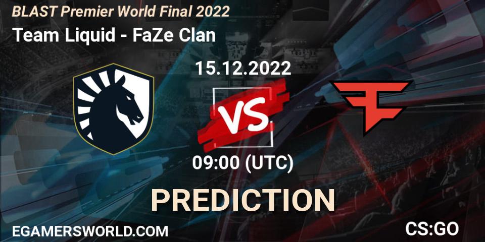 Team Liquid - FaZe Clan: Maç tahminleri. 15.12.22, CS2 (CS:GO), BLAST Premier World Final 2022