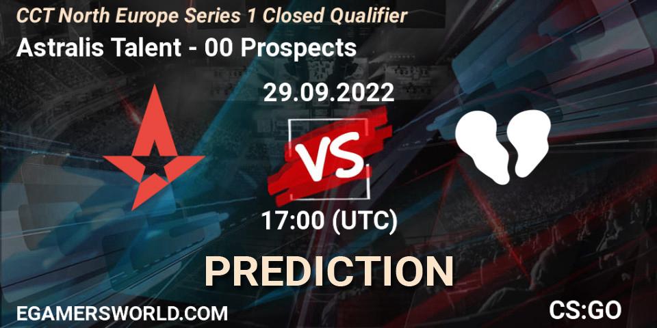 Astralis Talent - 00 Prospects: Maç tahminleri. 29.09.2022 at 17:00, Counter-Strike (CS2), CCT North Europe Series 1 Closed Qualifier