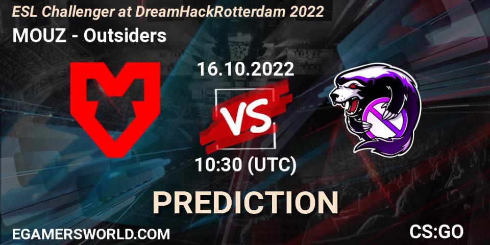 MOUZ - Outsiders: Maç tahminleri. 16.10.22, CS2 (CS:GO), ESL Challenger at DreamHack Rotterdam 2022