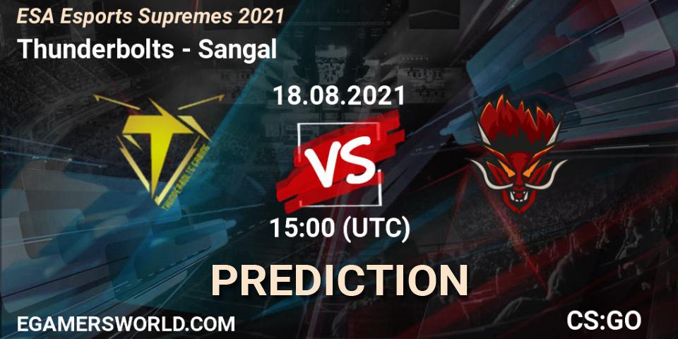 Thunderbolts - Sangal: Maç tahminleri. 18.08.2021 at 15:10, Counter-Strike (CS2), ESA Esports Supremes 2021