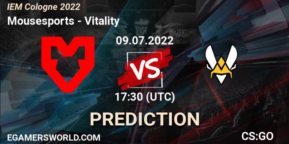 Mousesports - Vitality: Maç tahminleri. 09.07.2022 at 17:30, Counter-Strike (CS2), IEM Cologne 2022