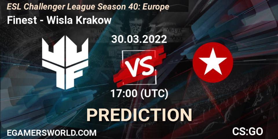 Finest - Wisla Krakow: Maç tahminleri. 30.03.2022 at 17:00, Counter-Strike (CS2), ESL Challenger League Season 40: Europe