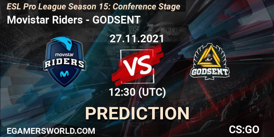 Movistar Riders - GODSENT: Maç tahminleri. 27.11.2021 at 12:30, Counter-Strike (CS2), ESL Pro League Season 15: Conference Stage