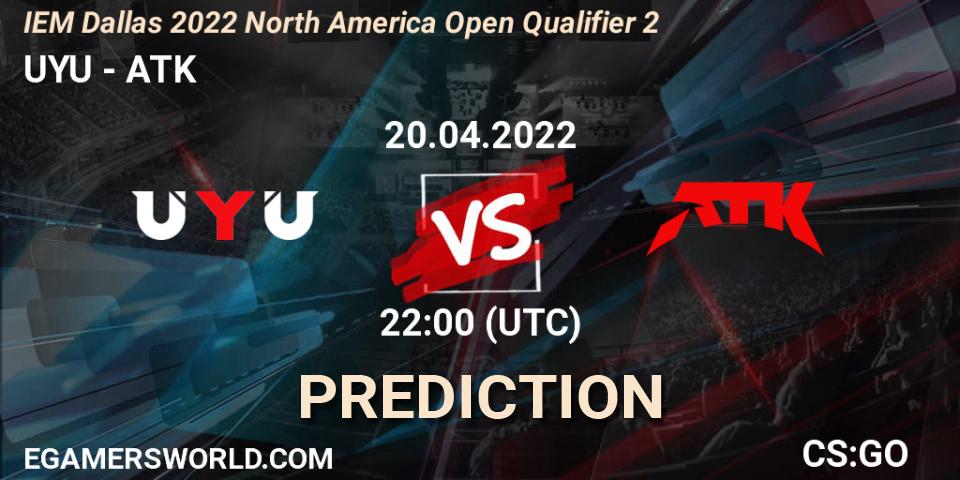 UYU - ATK: Maç tahminleri. 20.04.2022 at 22:00, Counter-Strike (CS2), IEM Dallas 2022 North America Open Qualifier 2