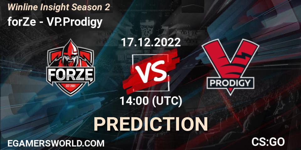 forZe - VP.Prodigy: Maç tahminleri. 17.12.2022 at 14:00, Counter-Strike (CS2), Winline Insight Season 2