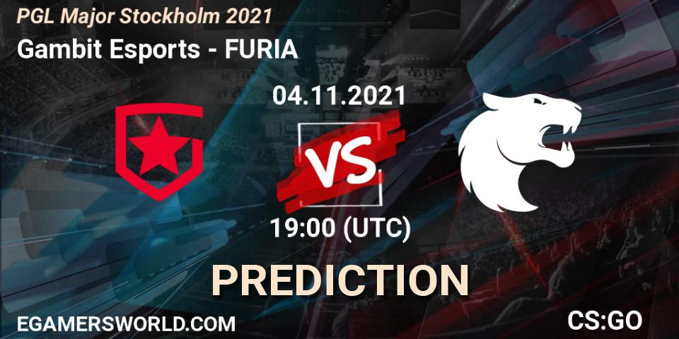 Gambit Esports - FURIA: Maç tahminleri. 05.11.2021 at 15:30, Counter-Strike (CS2), PGL Major Stockholm 2021