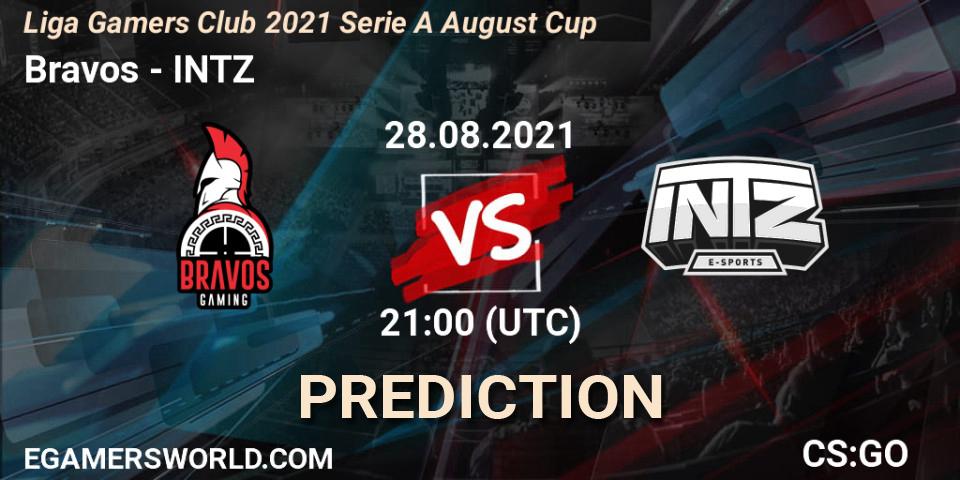 Bravos - INTZ: Maç tahminleri. 29.08.2021 at 00:25, Counter-Strike (CS2), Liga Gamers Club 2021 Serie A August Cup