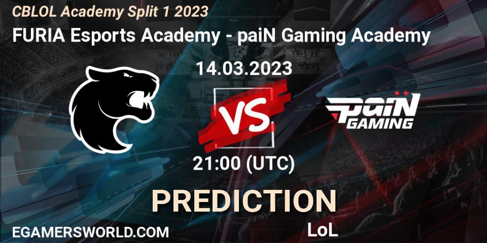 FURIA Esports Academy - paiN Gaming Academy: Maç tahminleri. 14.03.2023 at 21:00, LoL, CBLOL Academy Split 1 2023