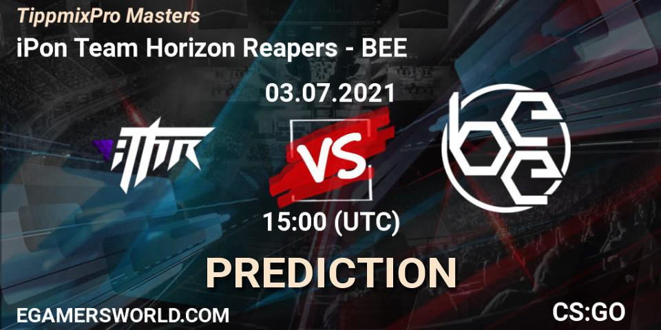 iPon Team Horizon Reapers - BEE: Maç tahminleri. 03.07.2021 at 15:00, Counter-Strike (CS2), TippmixPro Masters