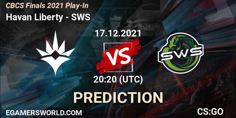 Havan Liberty - SWS: Maç tahminleri. 17.12.2021 at 20:20, Counter-Strike (CS2), CBCS Finals 2021 Play-In