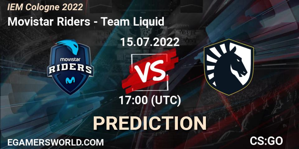 Movistar Riders - Team Liquid: Maç tahminleri. 15.07.2022 at 18:00, Counter-Strike (CS2), IEM Cologne 2022