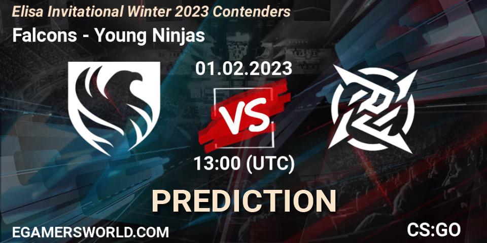 Falcons - Young Ninjas: Maç tahminleri. 01.02.23, CS2 (CS:GO), Elisa Invitational Winter 2023 Contenders