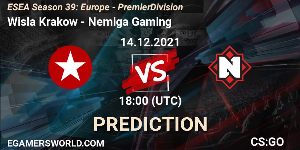 Wisla Krakow - Nemiga Gaming: Maç tahminleri. 14.12.2021 at 18:00, Counter-Strike (CS2), ESEA Season 39: Europe - Premier Division
