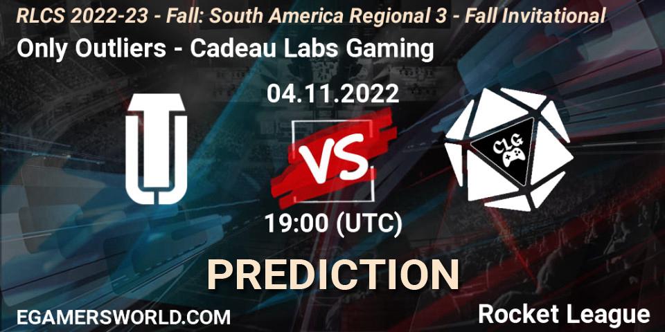 Only Outliers - Cadeau Labs Gaming: Maç tahminleri. 04.11.2022 at 19:00, Rocket League, RLCS 2022-23 - Fall: South America Regional 3 - Fall Invitational