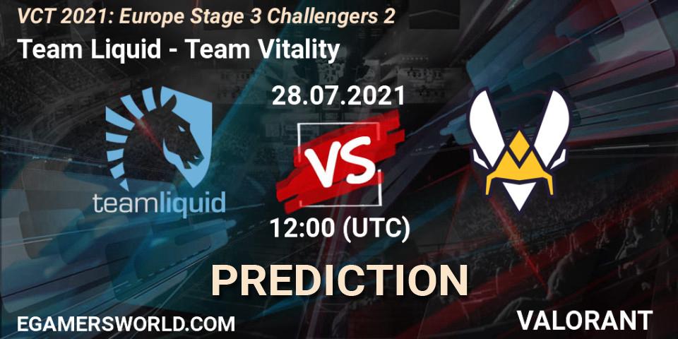Team Liquid - Team Vitality: Maç tahminleri. 28.07.21, VALORANT, VCT 2021: Europe Stage 3 Challengers 2