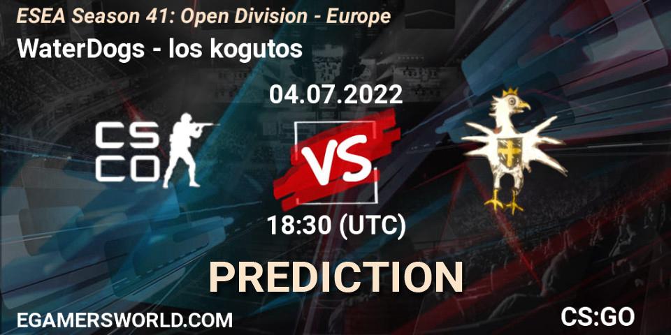 WaterDogs - los kogutos: Maç tahminleri. 04.07.2022 at 18:30, Counter-Strike (CS2), ESEA Season 41: Open Division - Europe