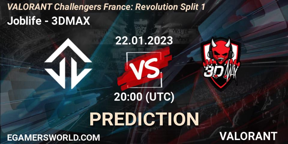 Joblife - 3DMAX: Maç tahminleri. 22.01.23, VALORANT, VALORANT Challengers 2023 France: Revolution Split 1