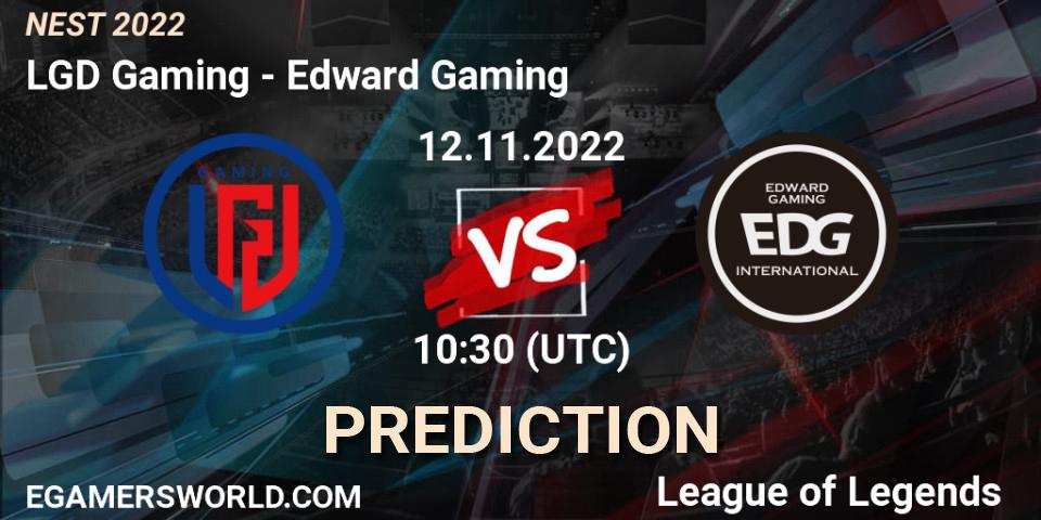 LGD Gaming - Edward Gaming: Maç tahminleri. 12.11.2022 at 11:58, LoL, NEST 2022