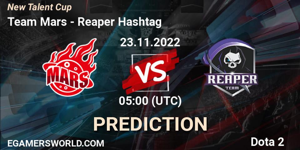 Team Mars - Reaper Hashtag: Maç tahminleri. 23.11.2022 at 05:17, Dota 2, New Talent Cup