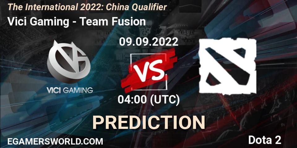 Vici Gaming - Team Fusion: Maç tahminleri. 09.09.22, Dota 2, The International 2022: China Qualifier