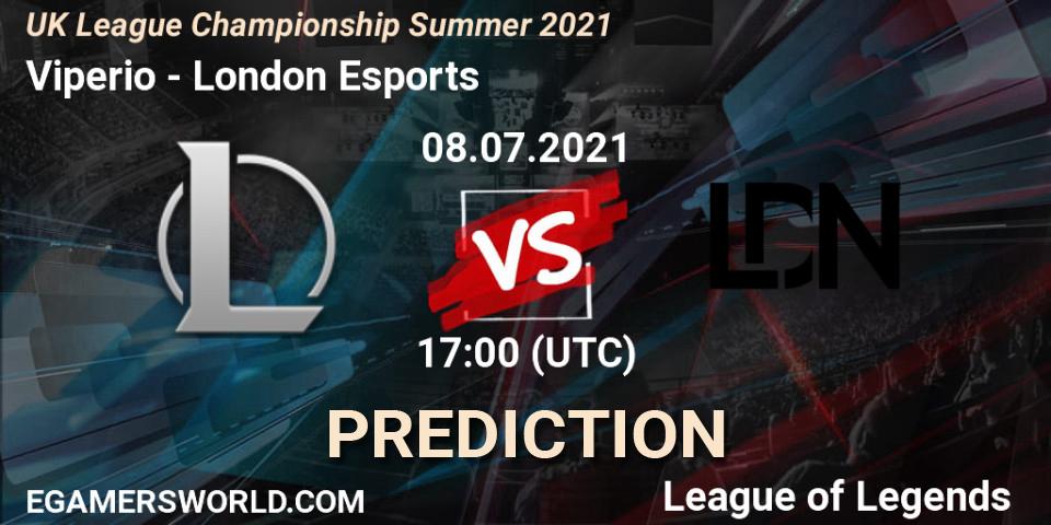 Viperio - London Esports: Maç tahminleri. 08.07.2021 at 17:00, LoL, UK League Championship Summer 2021