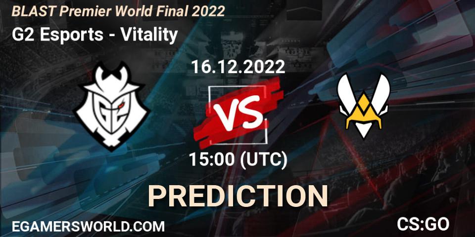 G2 Esports - Vitality: Maç tahminleri. 16.12.22, CS2 (CS:GO), BLAST Premier World Final 2022