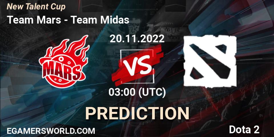 Team Mars - Team Midas: Maç tahminleri. 20.11.2022 at 03:15, Dota 2, New Talent Cup
