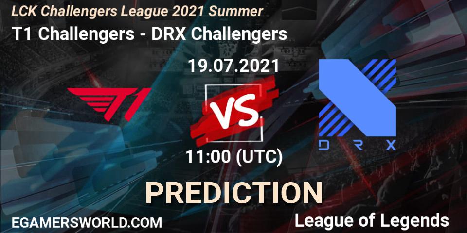 T1 Challengers - DRX Challengers: Maç tahminleri. 19.07.2021 at 11:00, LoL, LCK Challengers League 2021 Summer