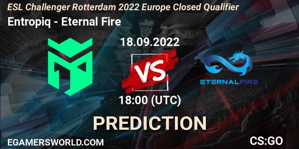 Entropiq - Eternal Fire: Maç tahminleri. 18.09.2022 at 18:00, Counter-Strike (CS2), ESL Challenger Rotterdam 2022 Europe Closed Qualifier