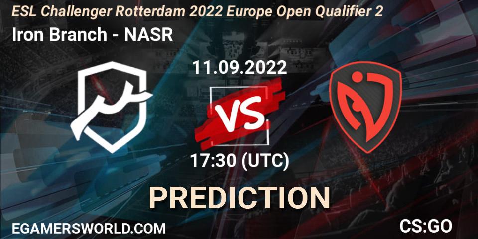 Iron Branch - NASR: Maç tahminleri. 11.09.22, CS2 (CS:GO), ESL Challenger Rotterdam 2022 Europe Open Qualifier 2