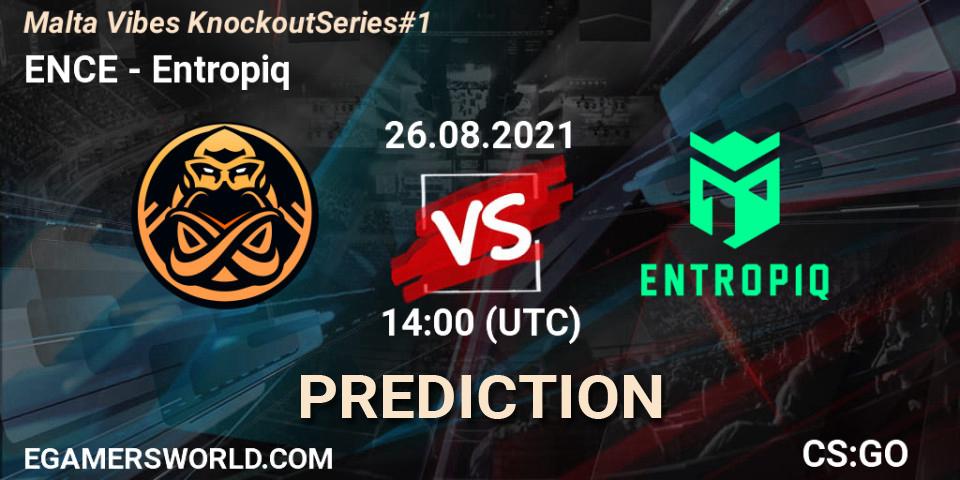 ENCE - Entropiq: Maç tahminleri. 26.08.2021 at 14:00, Counter-Strike (CS2), Malta Vibes Knockout Series #1
