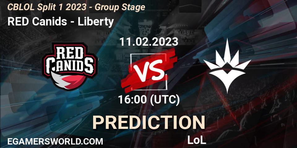 RED Canids - Liberty: Maç tahminleri. 11.02.2023 at 16:00, LoL, CBLOL Split 1 2023 - Group Stage