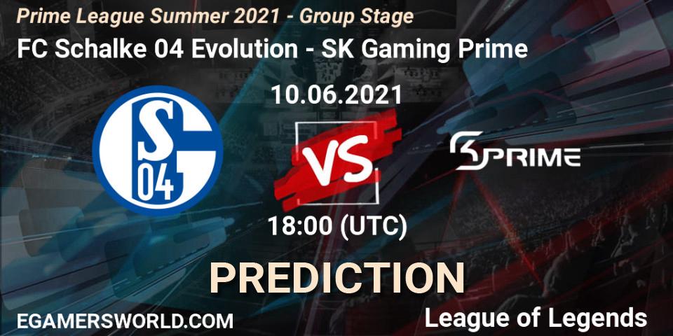 FC Schalke 04 Evolution - SK Gaming Prime: Maç tahminleri. 10.06.2021 at 17:00, LoL, Prime League Summer 2021 - Group Stage