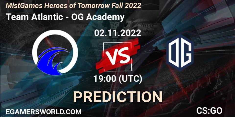 Team Atlantic - OG Academy: Maç tahminleri. 02.11.2022 at 19:00, Counter-Strike (CS2), MistGames Heroes of Tomorrow Fall 2022