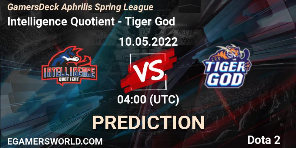 Intelligence Quotient - Tiger God: Maç tahminleri. 10.05.2022 at 04:06, Dota 2, GamersDeck Aphrilis Spring League
