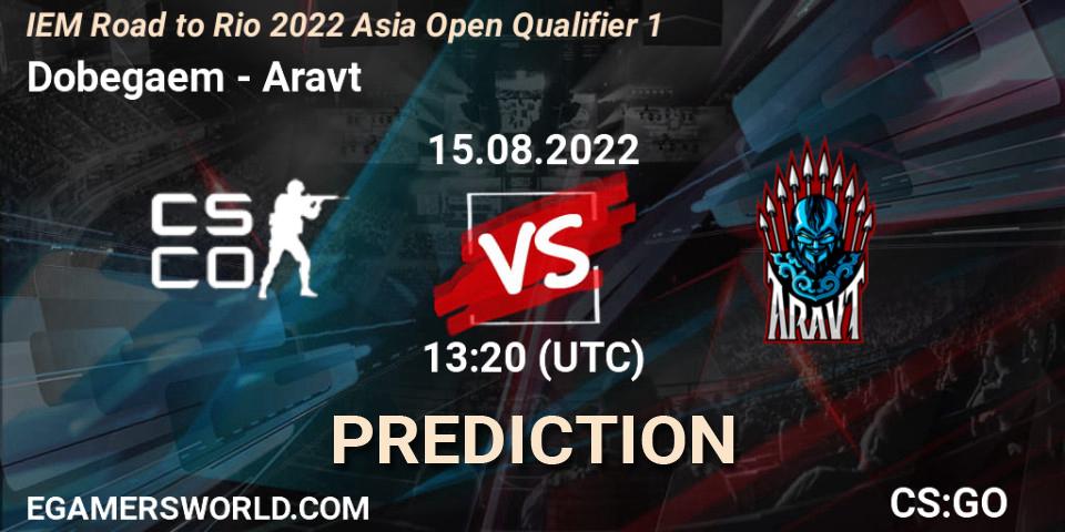 Dobegaem - Aravt: Maç tahminleri. 15.08.2022 at 13:20, Counter-Strike (CS2), IEM Road to Rio 2022 Asia Open Qualifier 1