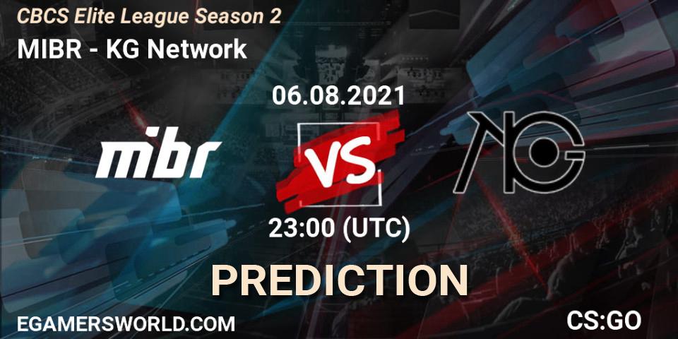 MIBR - KG Network: Maç tahminleri. 06.08.2021 at 22:35, Counter-Strike (CS2), CBCS Elite League Season 2