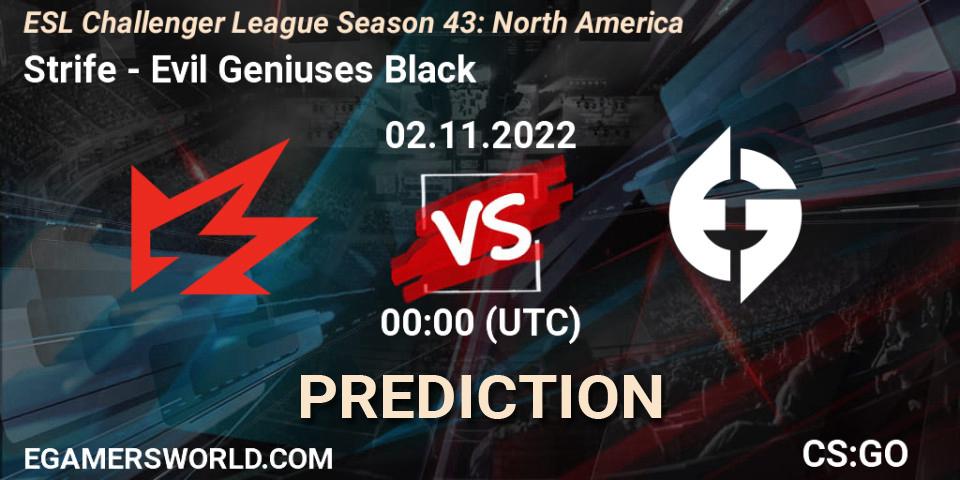 Strife - Evil Geniuses Black: Maç tahminleri. 06.12.22, CS2 (CS:GO), ESL Challenger League Season 43: North America