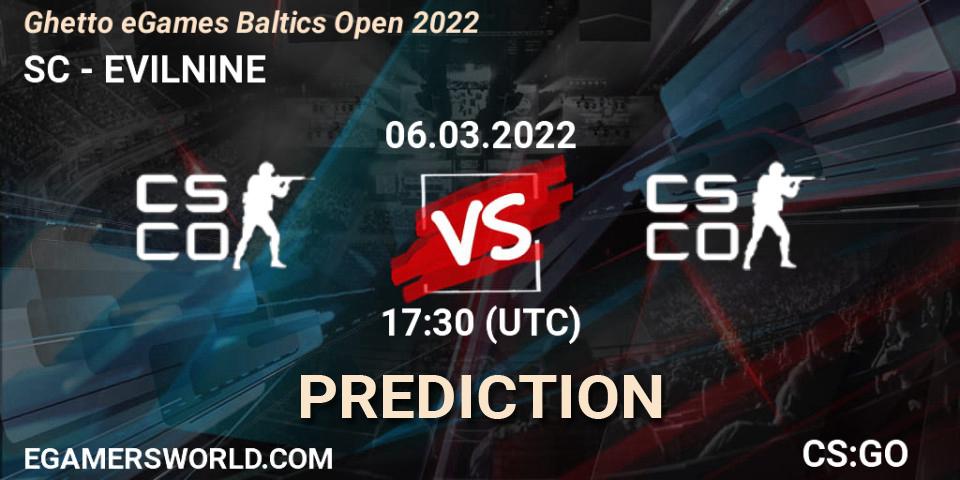 SC e-Sports - EVILNINE: Maç tahminleri. 06.03.2022 at 17:30, Counter-Strike (CS2), Ghetto eGames Baltics Open