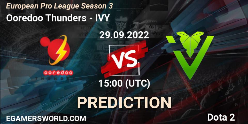 Ooredoo Thunders - IVY: Maç tahminleri. 29.09.2022 at 15:26, Dota 2, European Pro League Season 3 