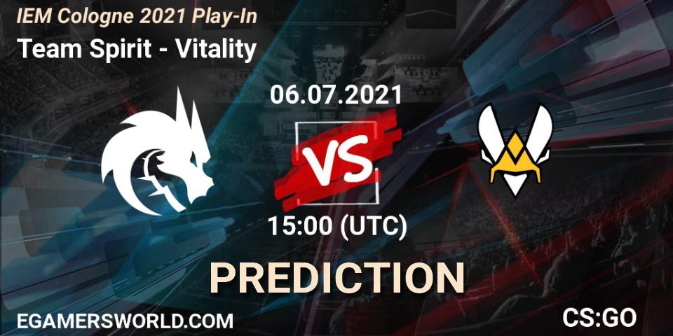 Team Spirit - Vitality: Maç tahminleri. 06.07.2021 at 15:15, Counter-Strike (CS2), IEM Cologne 2021 Play-In