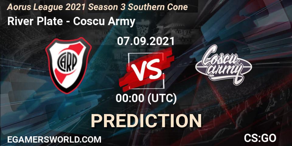 River Plate - Coscu Army: Maç tahminleri. 07.09.2021 at 00:00, Counter-Strike (CS2), Aorus League 2021 Season 3 Southern Cone