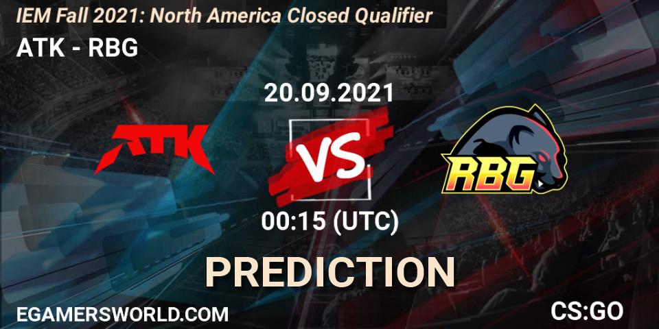 ATK - RBG: Maç tahminleri. 20.09.2021 at 00:15, Counter-Strike (CS2), IEM Fall 2021: North America Closed Qualifier