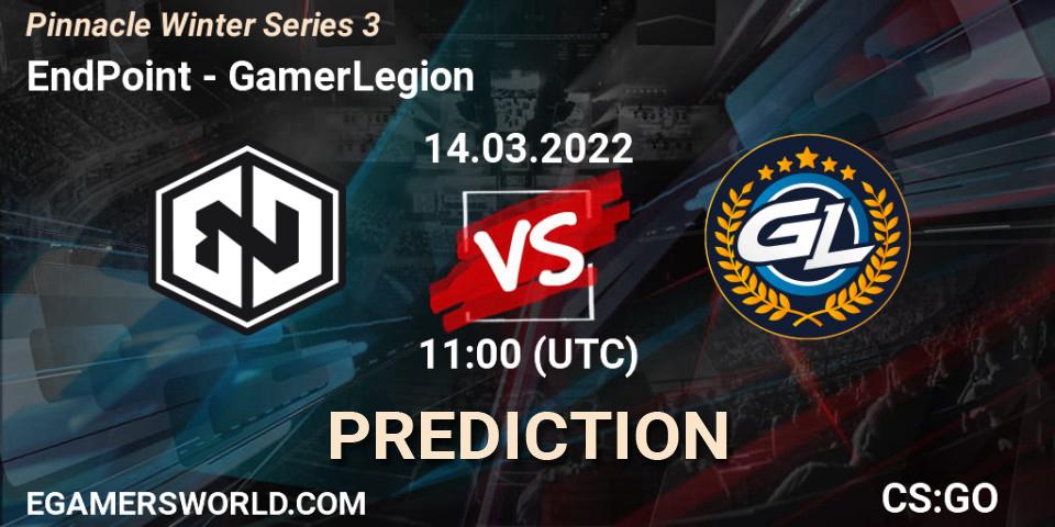 EndPoint - GamerLegion: Maç tahminleri. 14.03.2022 at 11:00, Counter-Strike (CS2), Pinnacle Winter Series 3