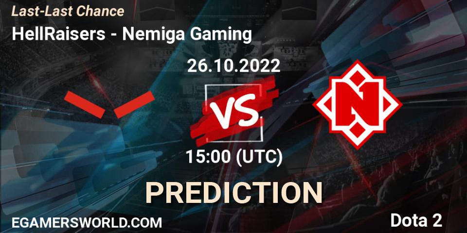 HellRaisers - Nemiga Gaming: Maç tahminleri. 26.10.22, Dota 2, Last-Last Chance