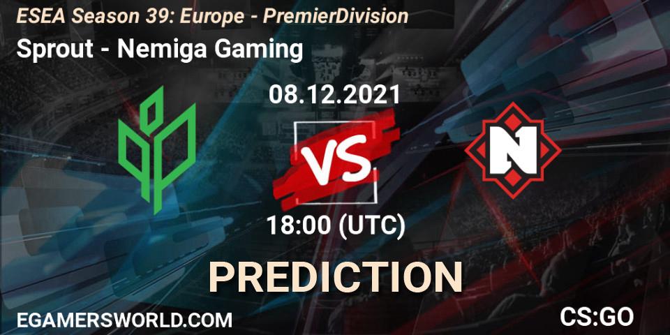 Sprout - Nemiga Gaming: Maç tahminleri. 08.12.2021 at 18:00, Counter-Strike (CS2), ESEA Season 39: Europe - Premier Division
