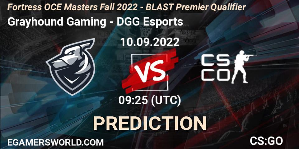 Grayhound Gaming - DGG Esports: Maç tahminleri. 10.09.2022 at 09:55, Counter-Strike (CS2), Fortress OCE Masters Fall 2022 - BLAST Premier Qualifier